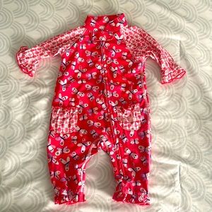 UV Skinz Pink Bathing Suit. 3/6 month. UPF 50